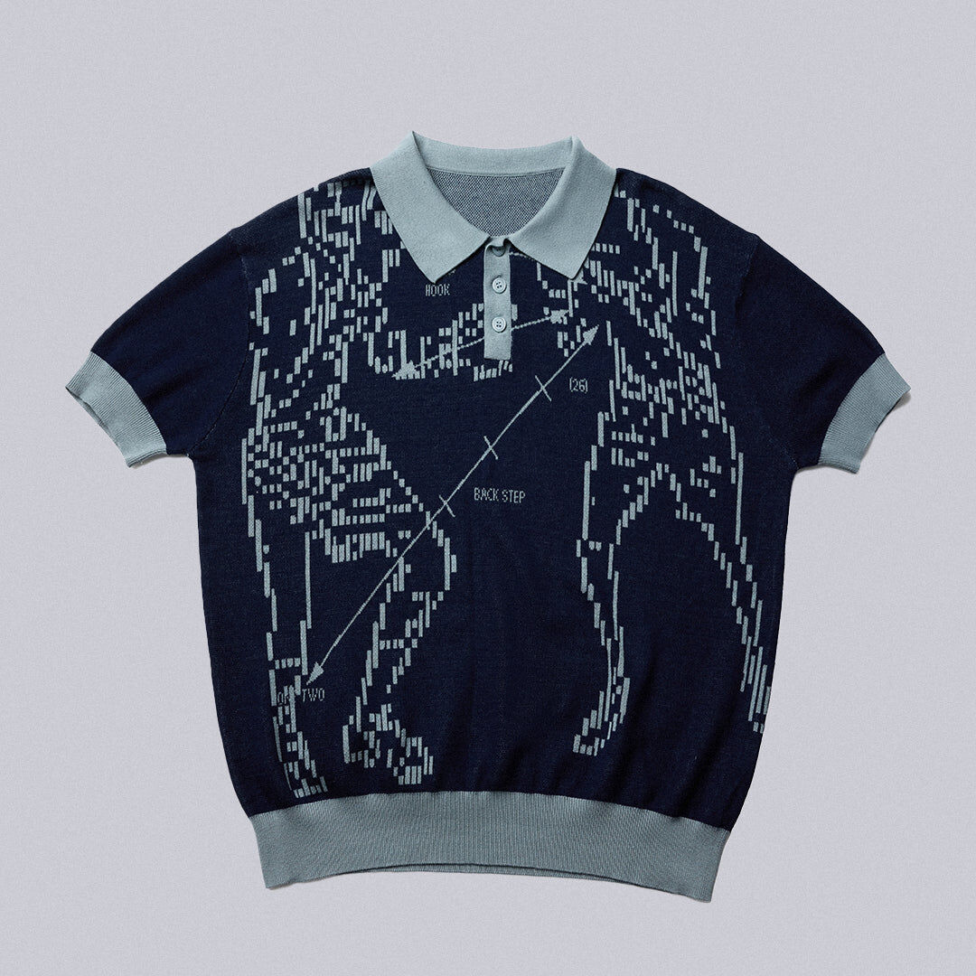 NEISH｜Fracture Hook Knit shirt (Navy)