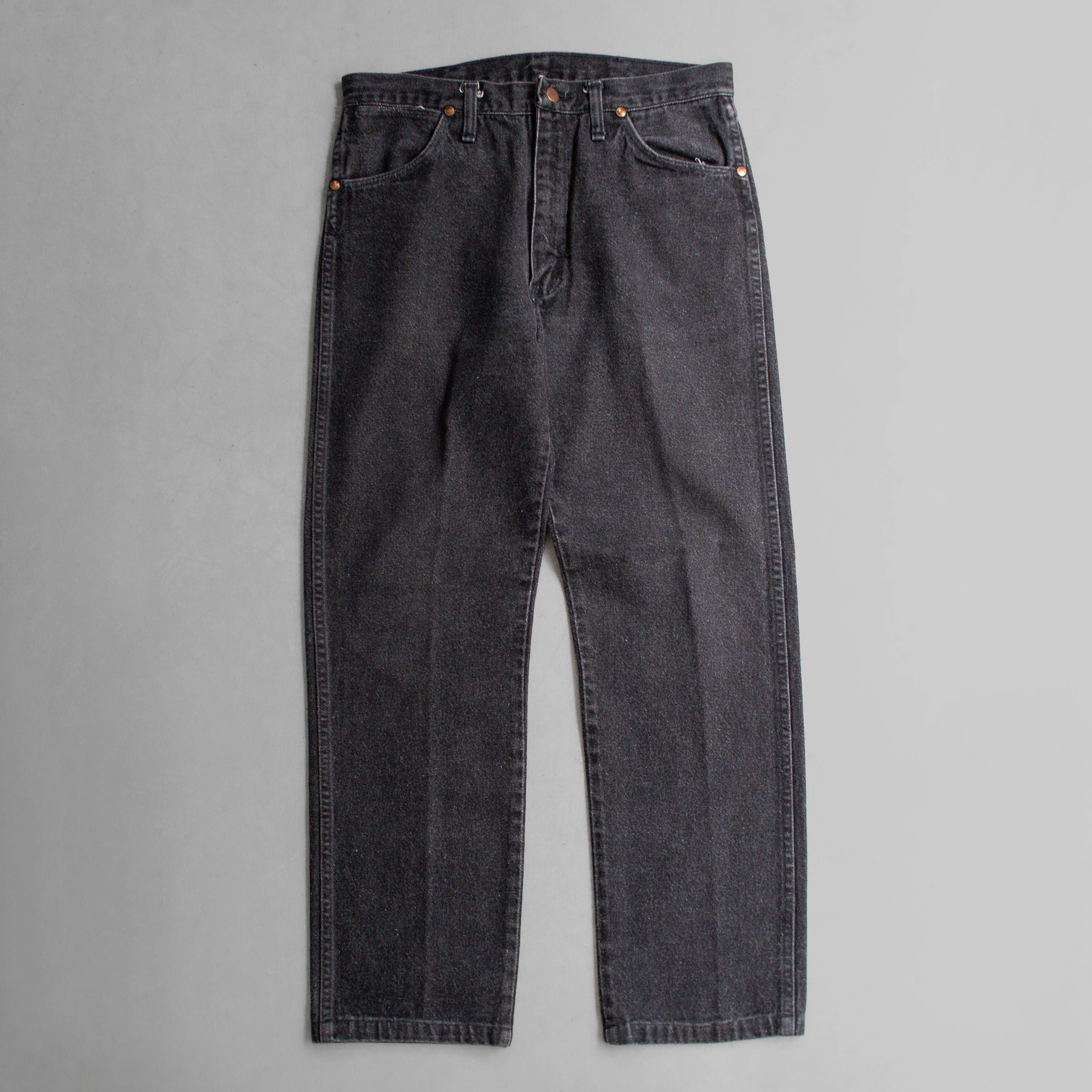 VINTAGE WRANGLER DENIM PANTS 美國製 直筒 黑色 牛仔 丹寧 長褲 E