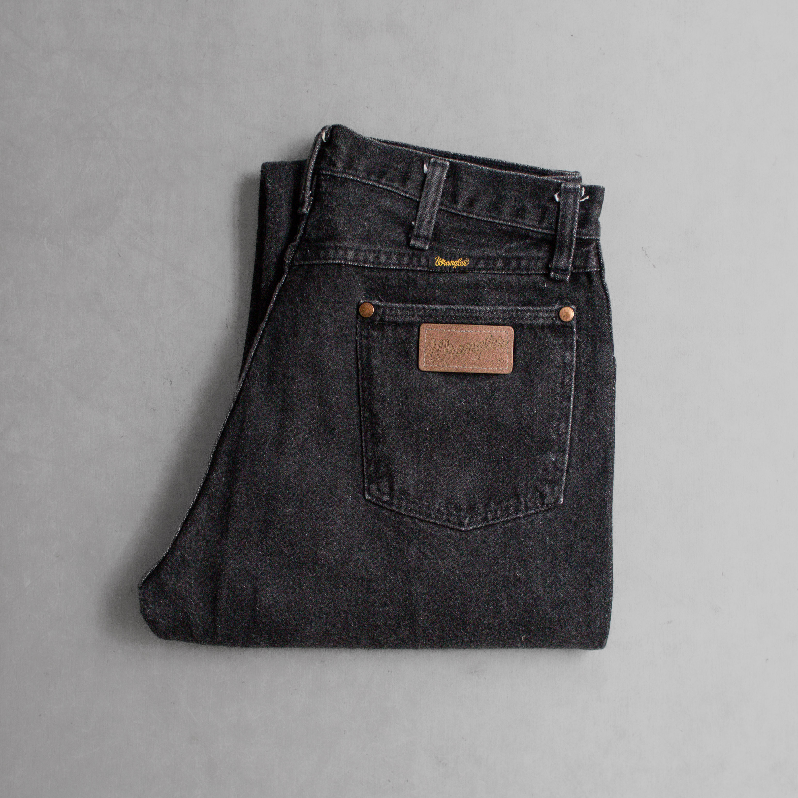 VINTAGE WRANGLER DENIM PANTS 美國製 直筒 黑色 牛仔 丹寧 長褲 E