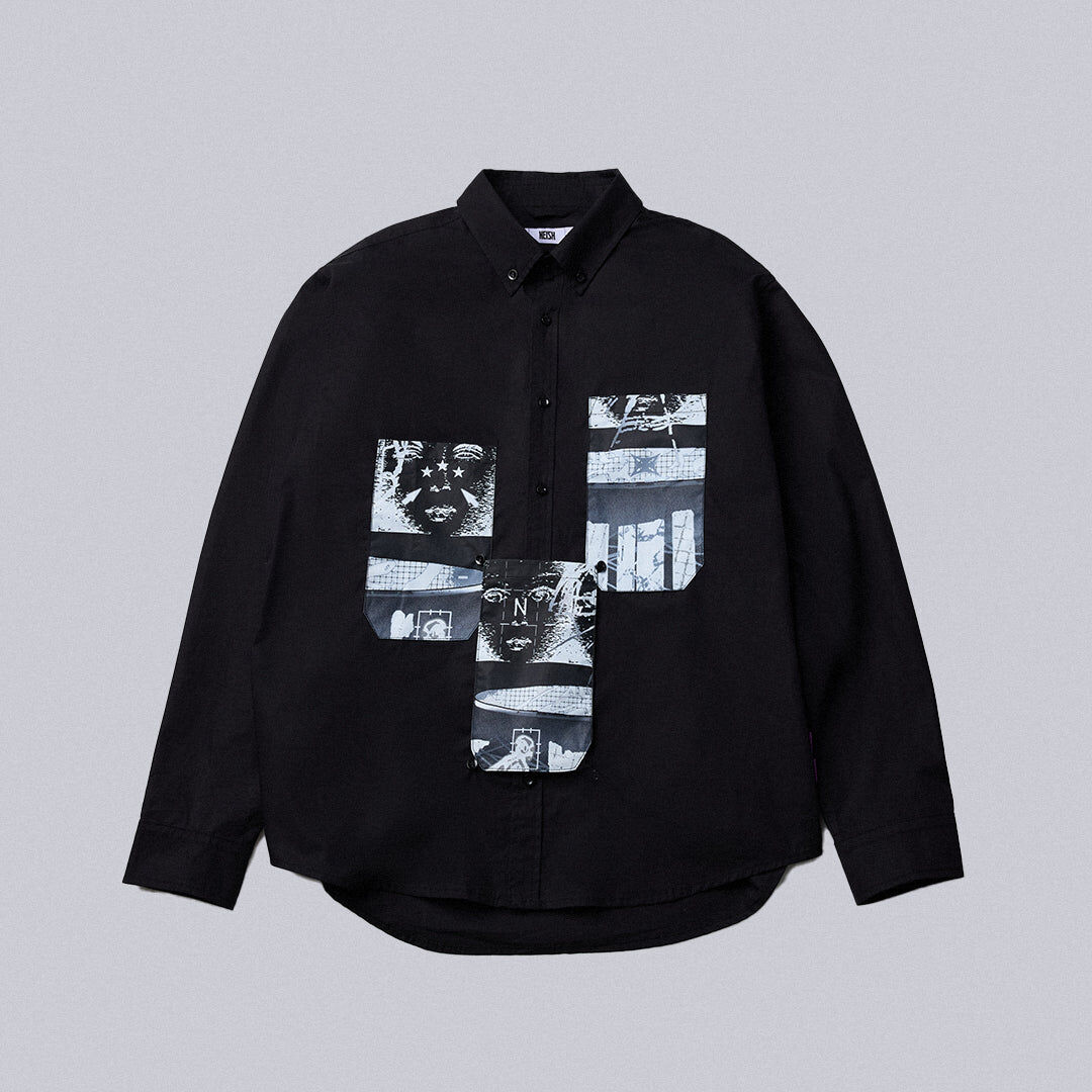 NEISH｜Mirror Fragment Shirt (Black)