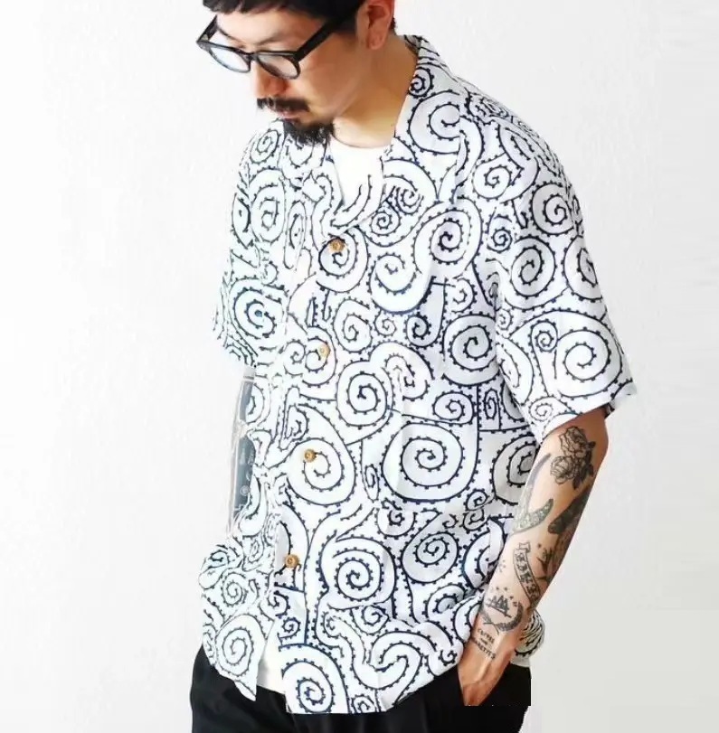 VISVIM DUKE SHIRT S/S FOLIAGE (( USED A )) 中古美品 - WHITE SIZE 2 PRE ORDER ITEM (預訂中)