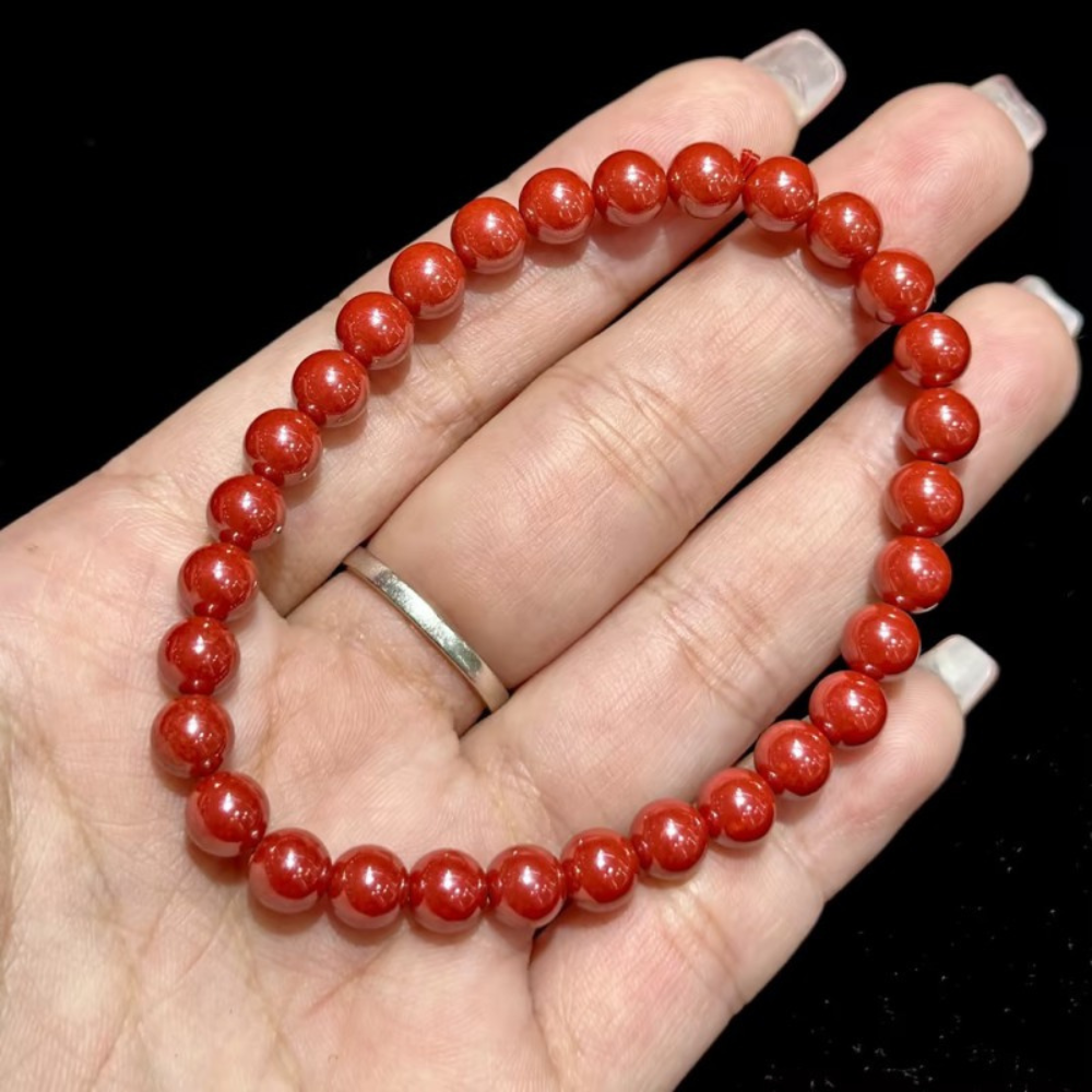 CNAG0706-701 SC2380-【SZY】朱砂手串 約6mm 一件 (K11)