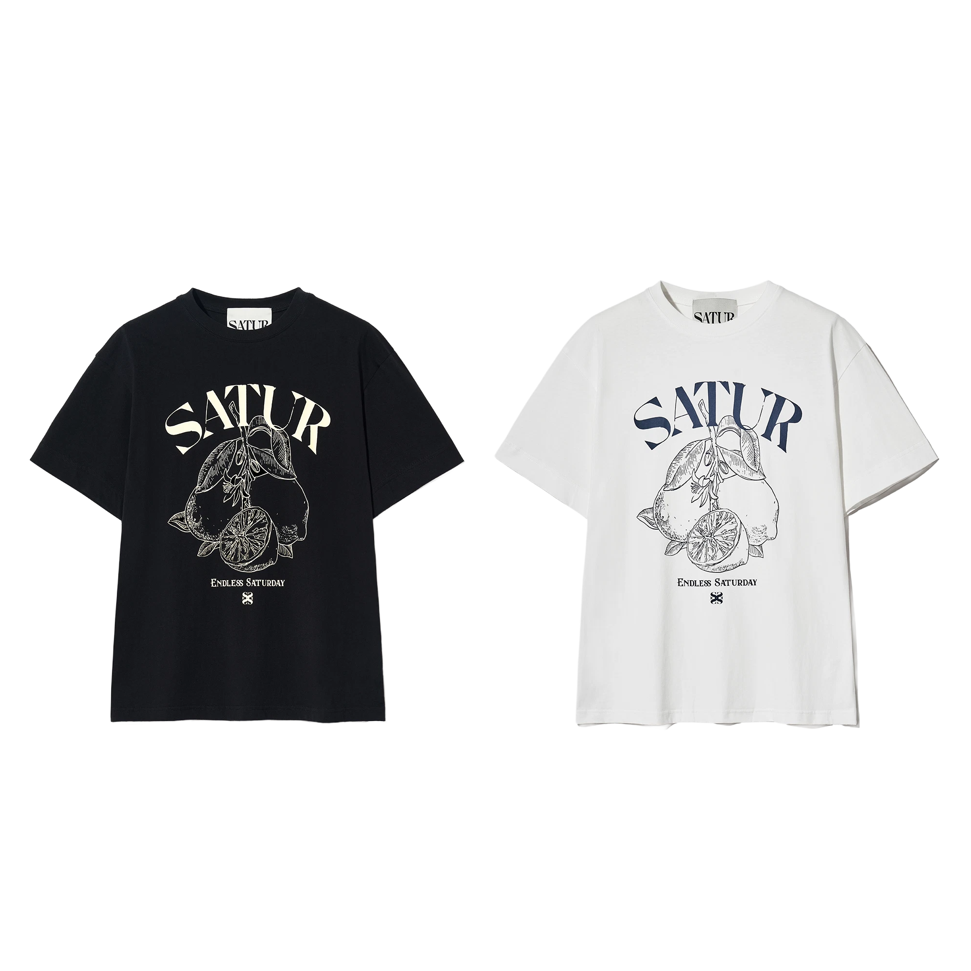 【14】SATUR Capri Citron Drawing Summer Graphic T-Shirt - (3個尺碼 / 2色選擇)