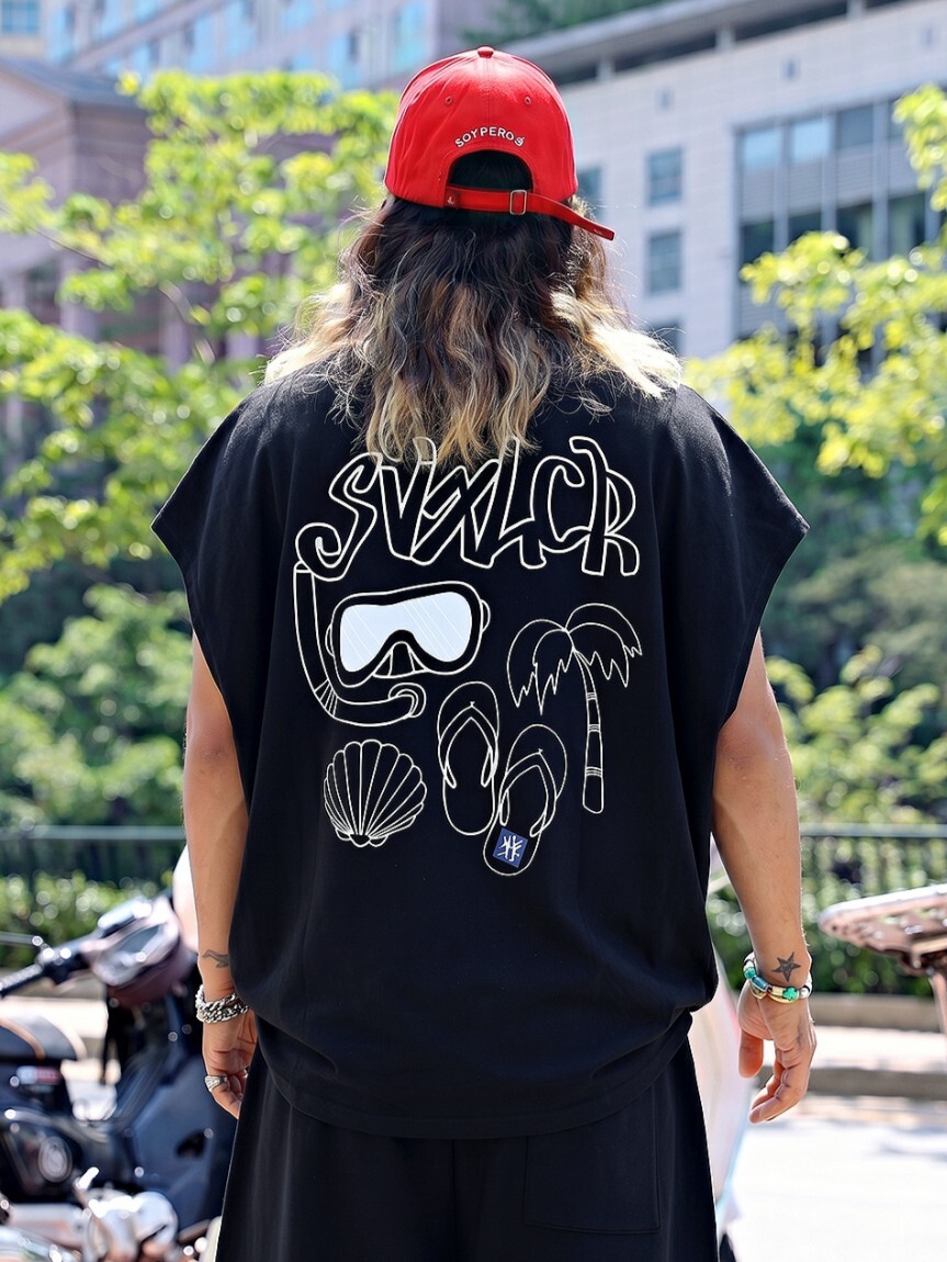夏季海灘方形背心