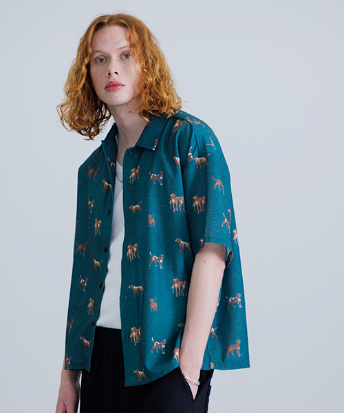 𝗥𝗘𝗩𝗢. 𝗧𝗢𝗞𝗬𝗢 Linen Blend Animal Pattern Shirt