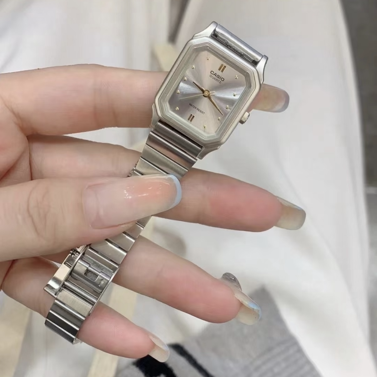 (預購） CASIO vintage系列 復古銀方手錶 石英錶 不鏽鋼