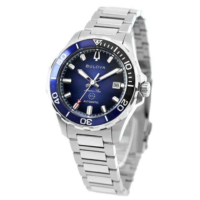 萬年鐘錶 - BULOVA 寶路華  Marine Star系列  海洋之星不銹鋼200米潛水機械男錶 96B466  錶徑41MM