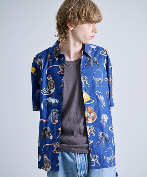𝗥𝗘𝗩𝗢. 𝗧𝗢𝗞𝗬𝗢 Monkey Pattern Shirt
