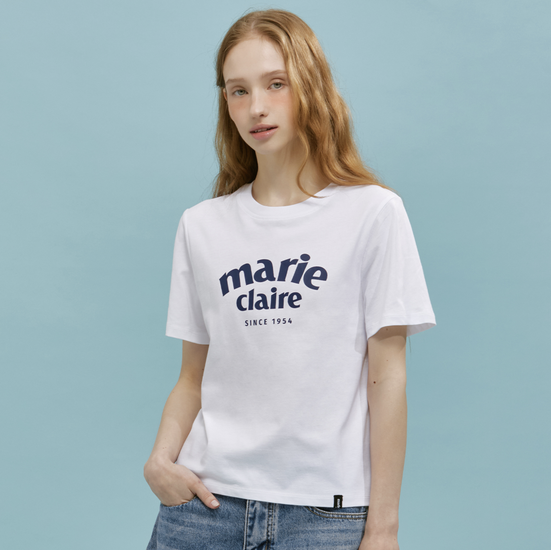 <韓國代購> MARIE CLAIRE ARCH LOGO SHORT SLEEVE TEE