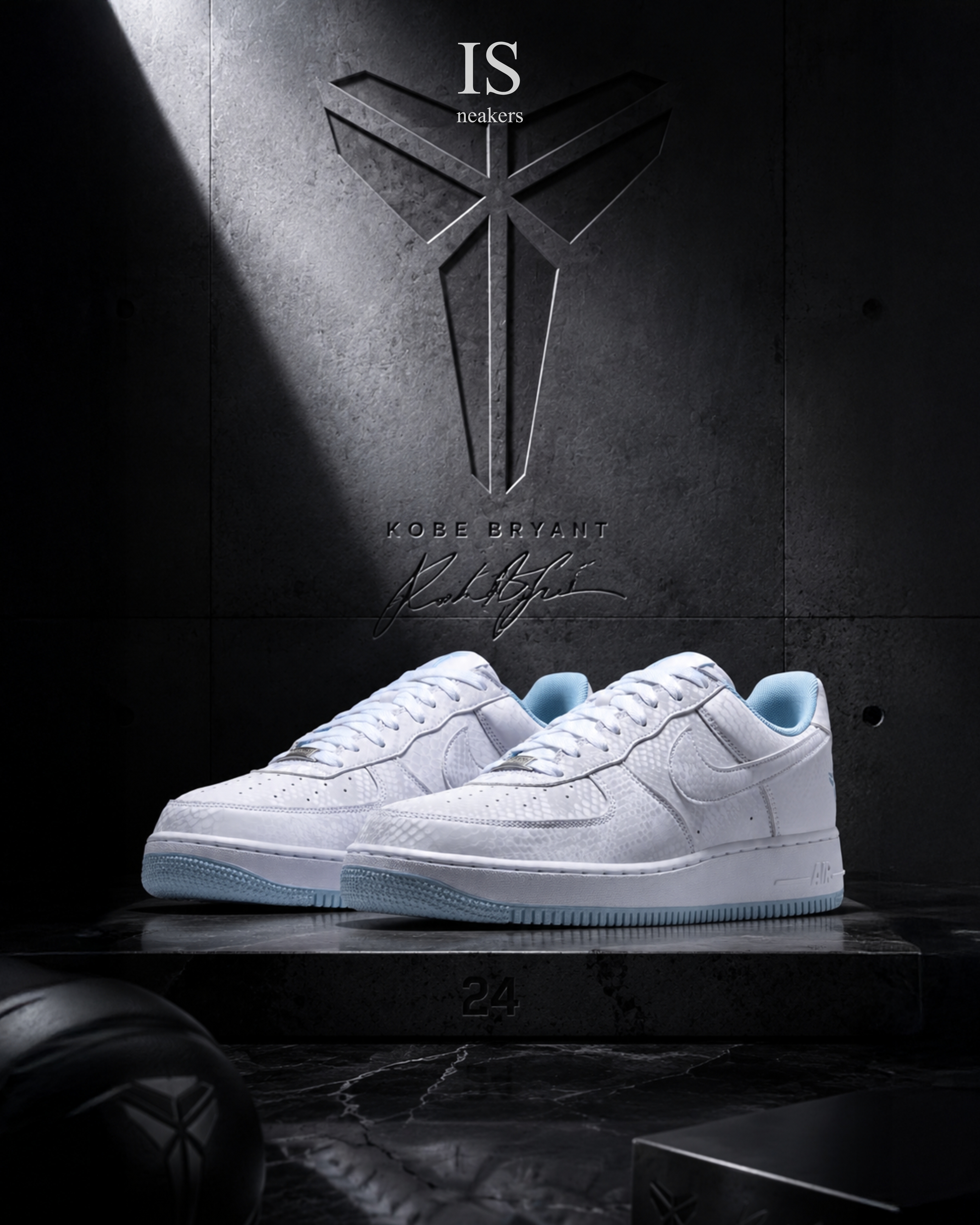 KTQ STORE ‧ Kobe Bryant x Nike Air Force 1 Low "Armory Blue"  IB0018-103
