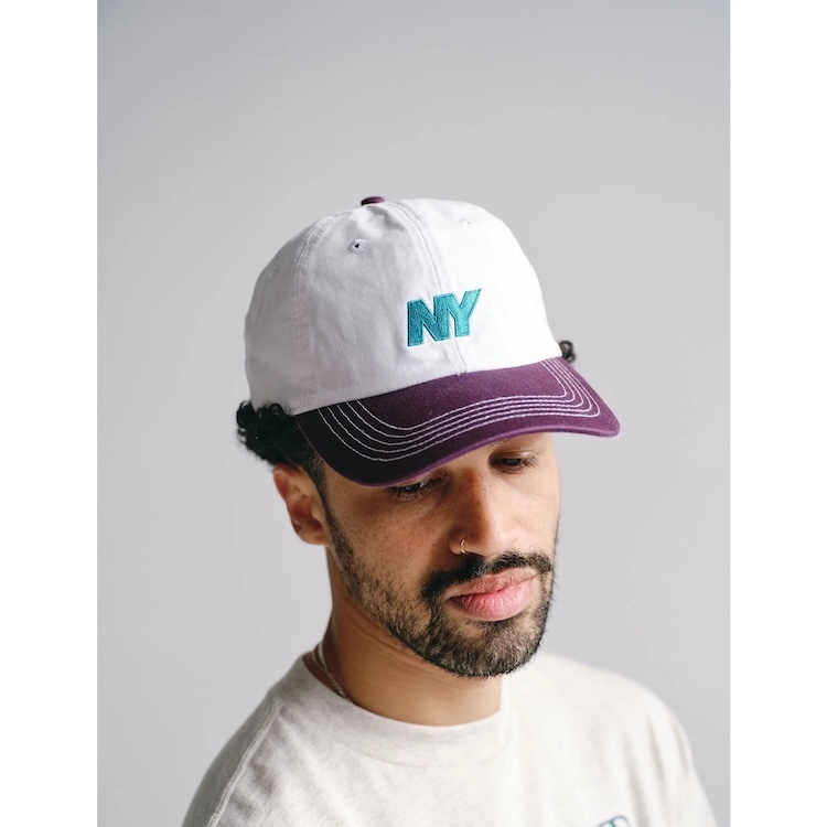 Only NY - HTON1017 NY Speed Logo Ball Cap - White/Purple