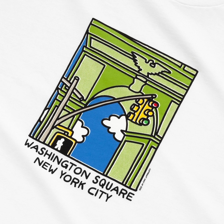 Only NY - TEON1417 Washington Square Arch T-Shirt - White