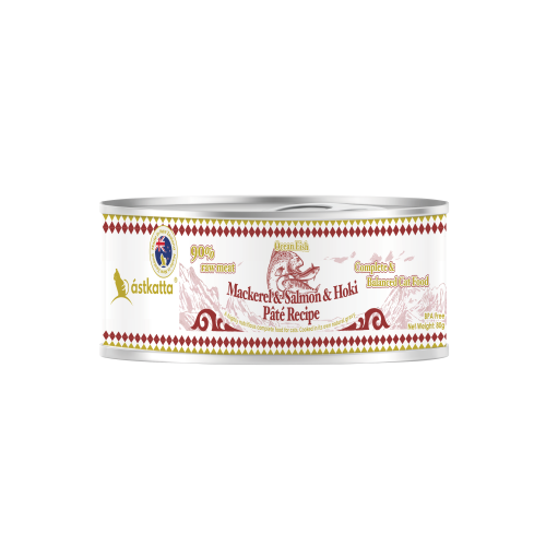 Astkatta – 紐西蘭Prime Momo肉泥主食罐 - 鯖魚+三文+鱈魚 Mackerel Salmon Hoki (啡) 80g (細)