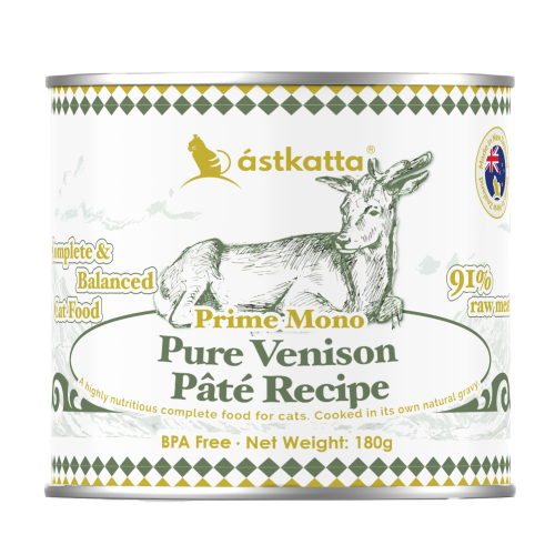 Astkatta – 紐西蘭Prime Momo肉泥主食罐 - 鹿肉 Venison (綠) 180g (大)