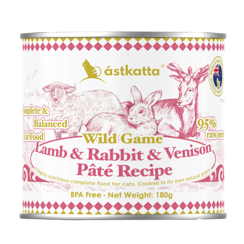Astkatta – 紐西蘭Prime Momo肉泥主食罐 - 羊+兔+鹿 Lamb Rabbit Venison (紅) 180g (大)