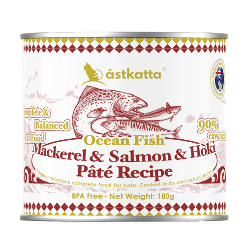 Astkatta – 紐西蘭Prime Momo肉泥主食罐 - 鯖魚+三文+鱈魚 Mackerel Salmon Hoki (啡) 180g (大)