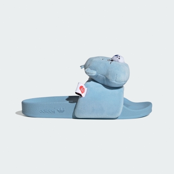 Adidas 愛迪達 Adilette W KH9954 女 拖鞋 水藍 Care Bears 絨毛