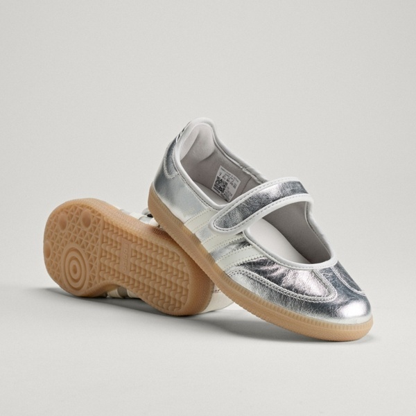 Adidas 愛迪達 Samba Jane W KK2502 女 休閒鞋 復古 皮革 流行 銀 瑪莉珍 芭蕾風