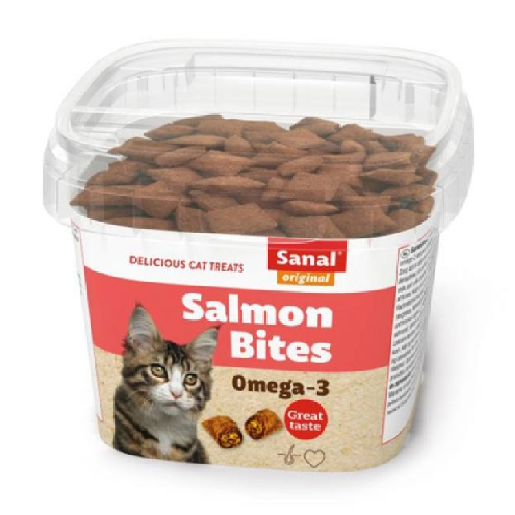 荷蘭 Sanal Cat Salmon Bites 75g 美毛纖體香脆