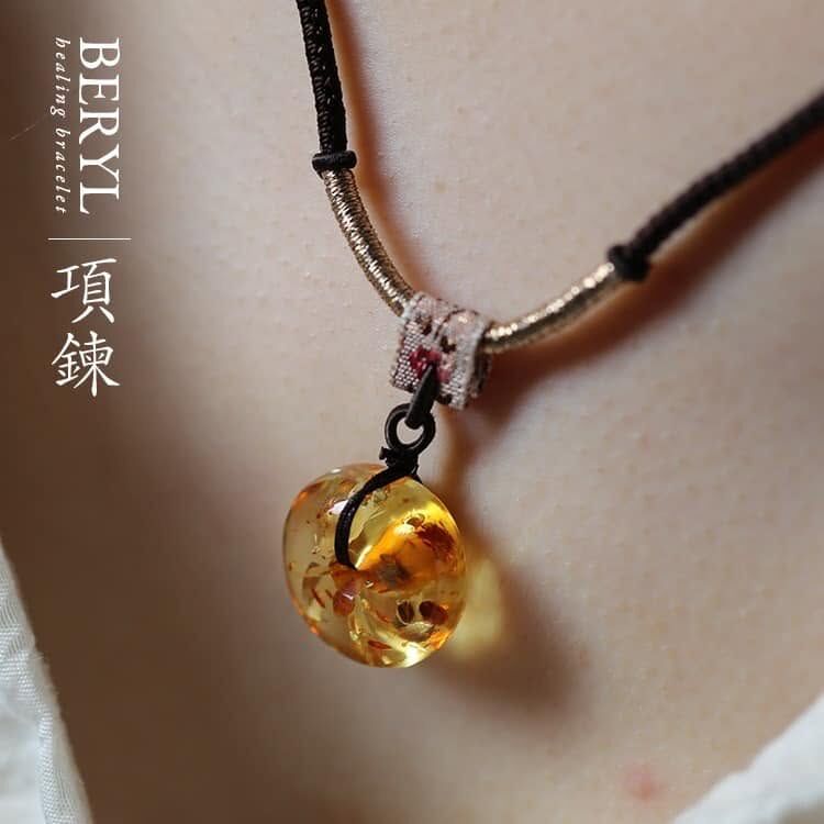 花珀編織項鍊