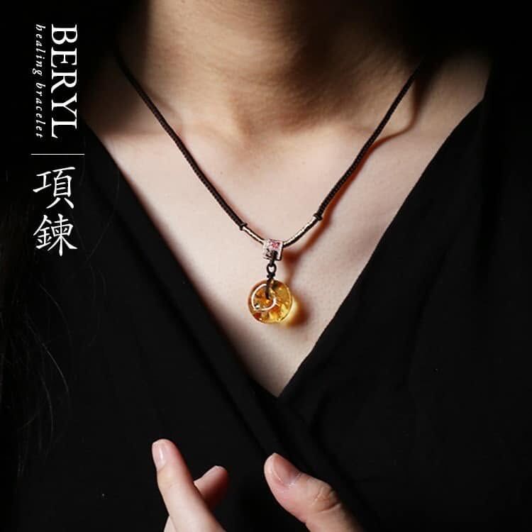 花珀編織項鍊