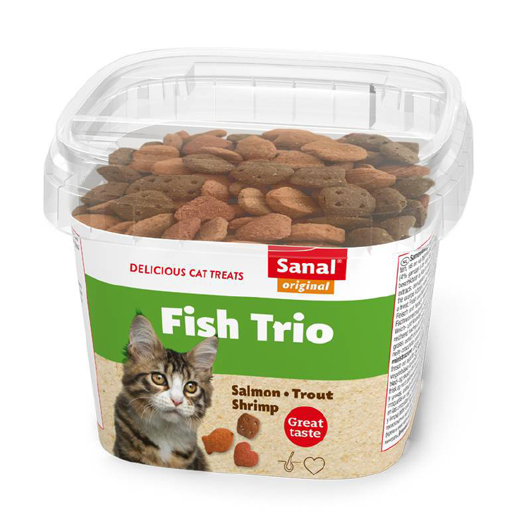 荷蘭 Sanal Cat Fish Trio 75g 強心美毛香脆