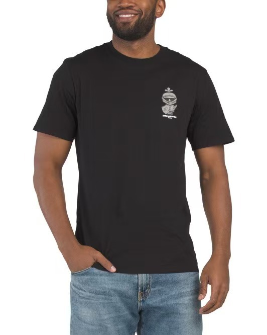 【預購】KARL LAGERFELD PARIS H070703 男裝鎧甲logo短袖上衣 (黑色)