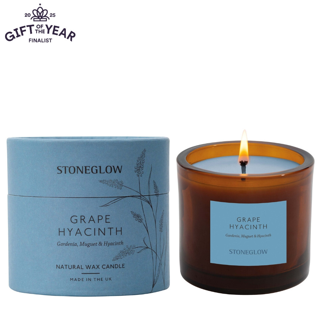 STONEGLOW The Walled Garden - Grape Hyacinth Scented Natural Wax Candle Tumbler
