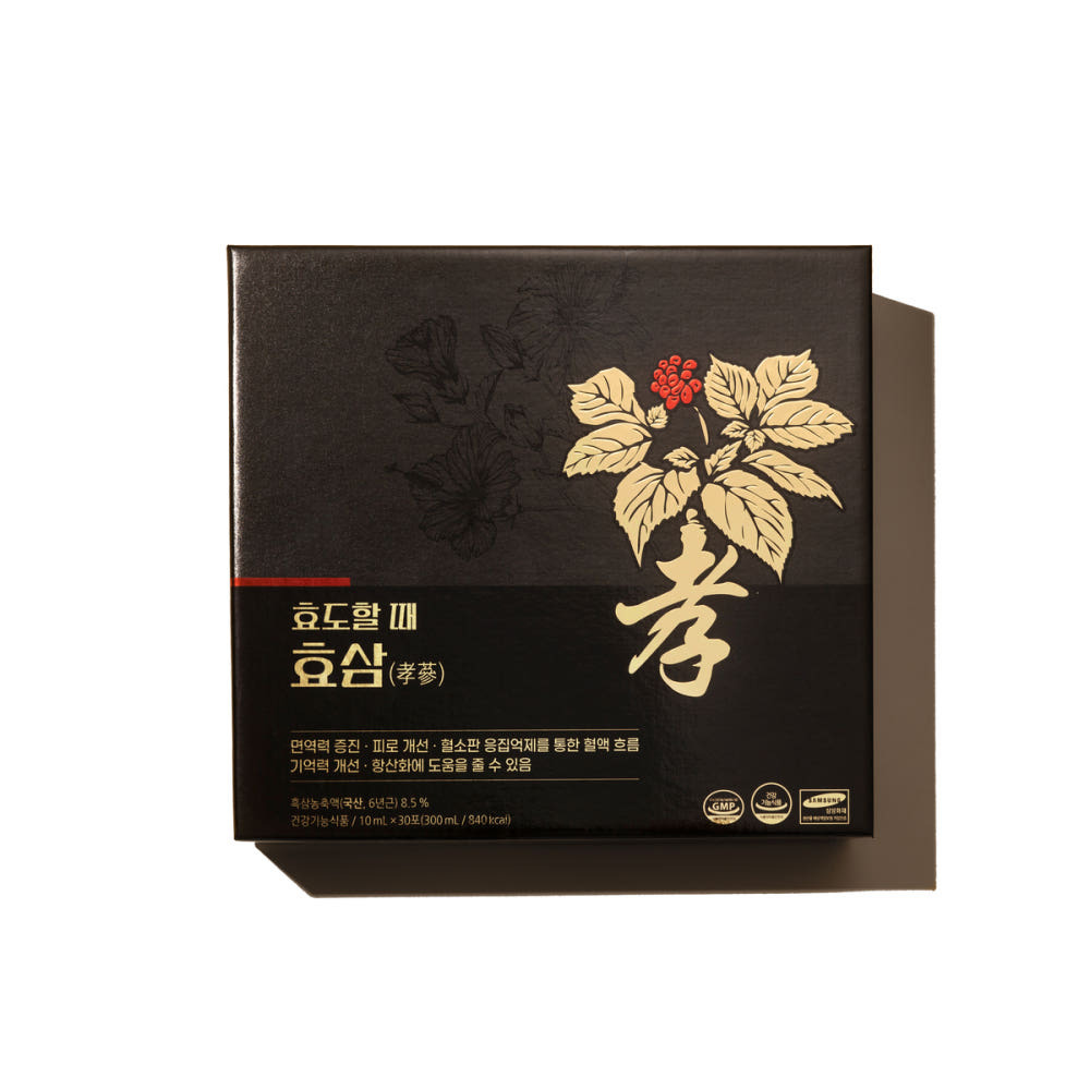韓國孝蔘 | 錦山6年根古法黑參精華條禮盒裝 (30入裝)