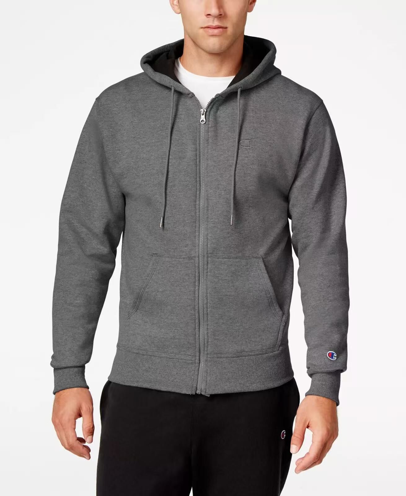 【預購】Champion H070717 Powerblend Fleece 男裝全拉鏈連帽衫 (灰色)