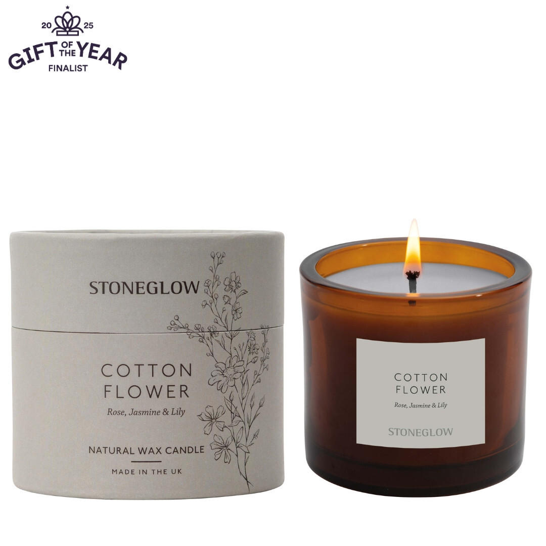 STONEGLOW The Walled Garden - Cotton Flower Scented Natural Wax Candle Tumbler
