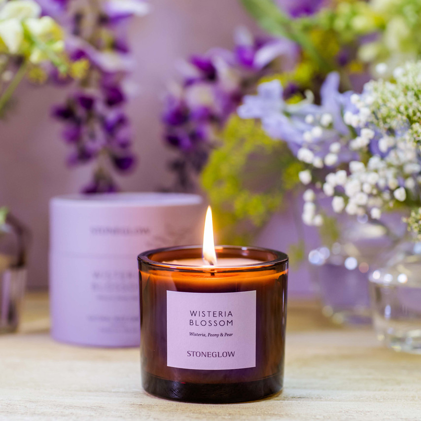 STONEGLOW The Walled Garden - Wisteria Blossom Scented Natural Wax Candle Tumbler