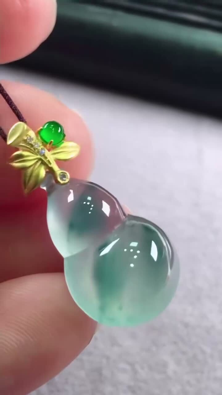 翡翠葫蘆吊墜,天然翡翠A玉, 緬甸玉, Jade, Jadeite