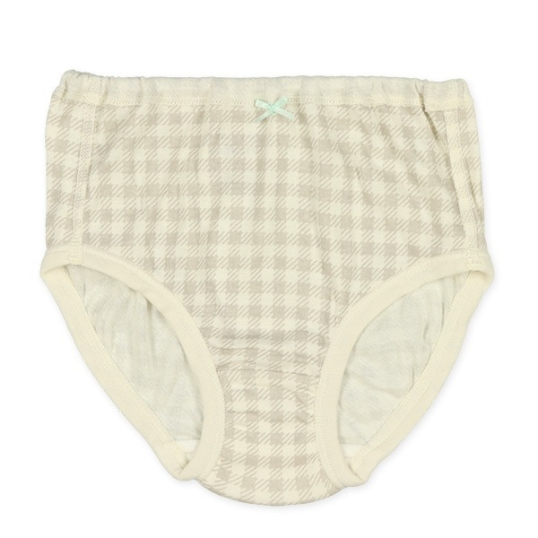 【Nishimatsuya】Girls Pure Cotton Briefs 4-Pack - Ribbon, Check & Heart (140cm)