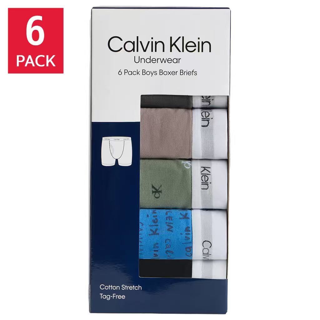 【預購】Calvin Klein H070730 童裝平腳內褲 (6件裝)