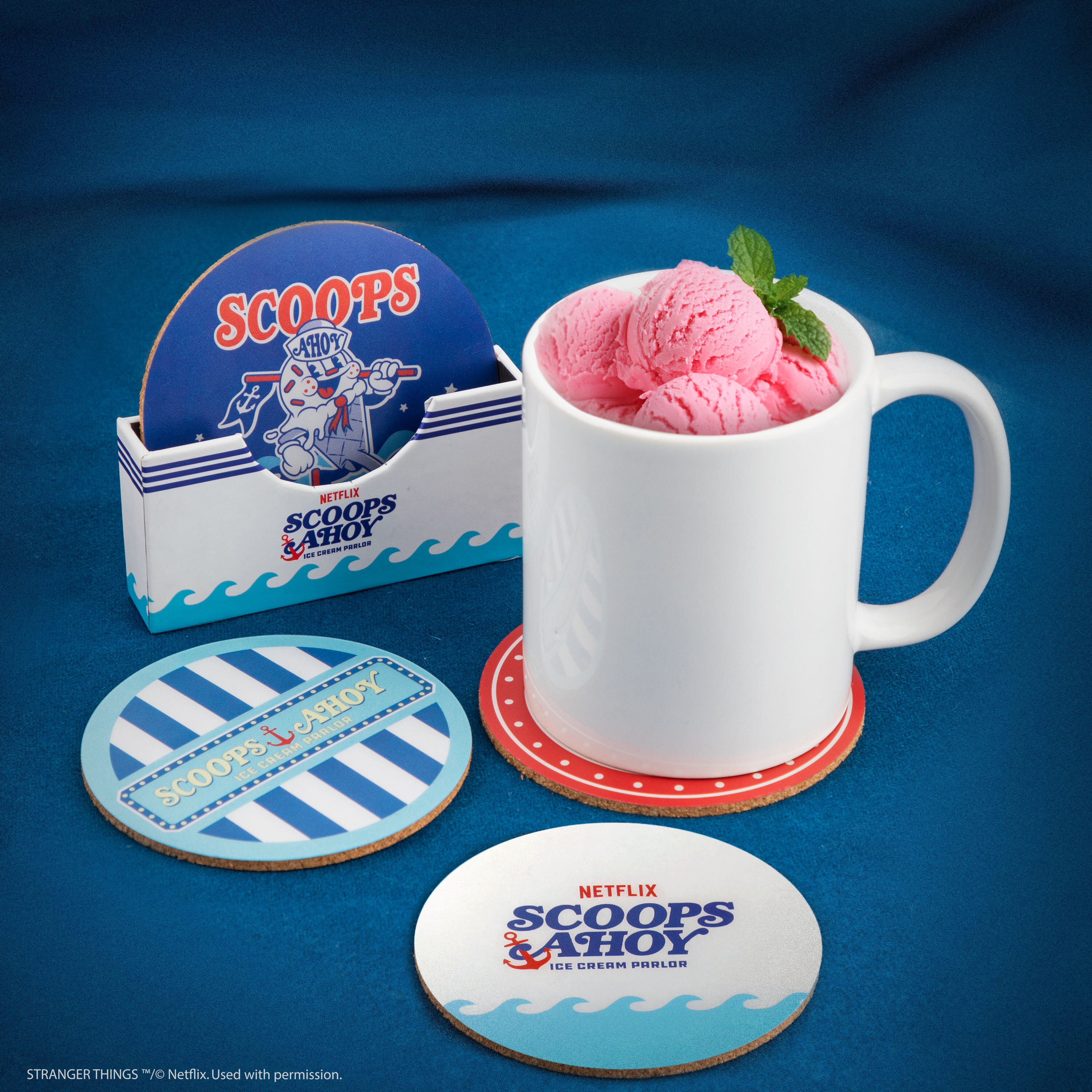 怪奇物語 - Scoops Ahoy 杯墊四件組