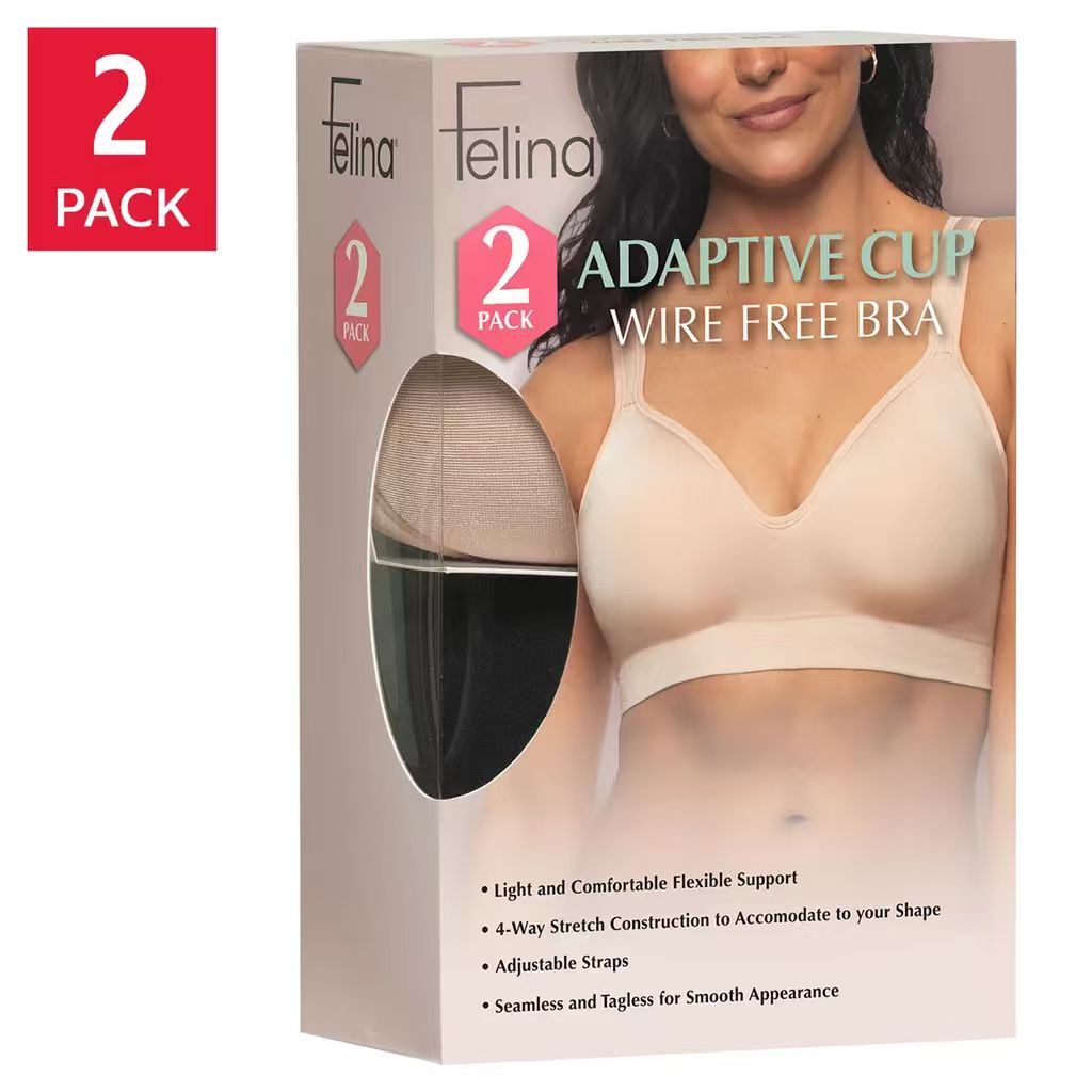 【預購】Felina H070733  Adaptive Cup 女裝無鋼圈內衣 (2件裝)