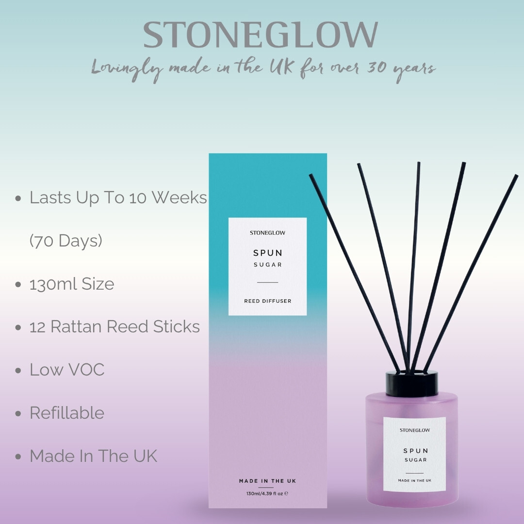 STONEGLOW - SOL Collection Spun Sugar Scented Reed Diffuser | 130ml