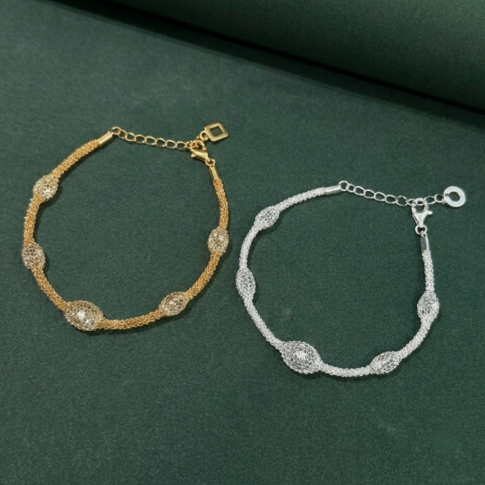 (M) 網格鏈手鏈S925 (厚銀/復古金) #銀飾 #S02163 #0907AP
