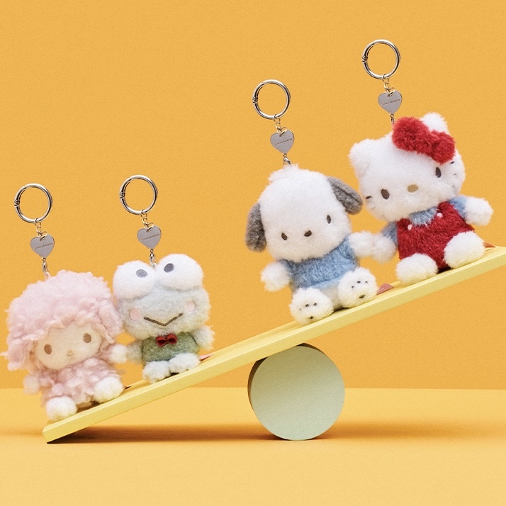 SANRIO HOUSE 原創 毛絨吊飾 心型金屬LOGO 三麗鷗 多款角色