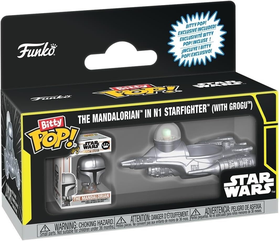 預購【Funko】Bitty POP Ride 曼達洛人：曼達洛人與N-1星際戰機 9月發貨 strc