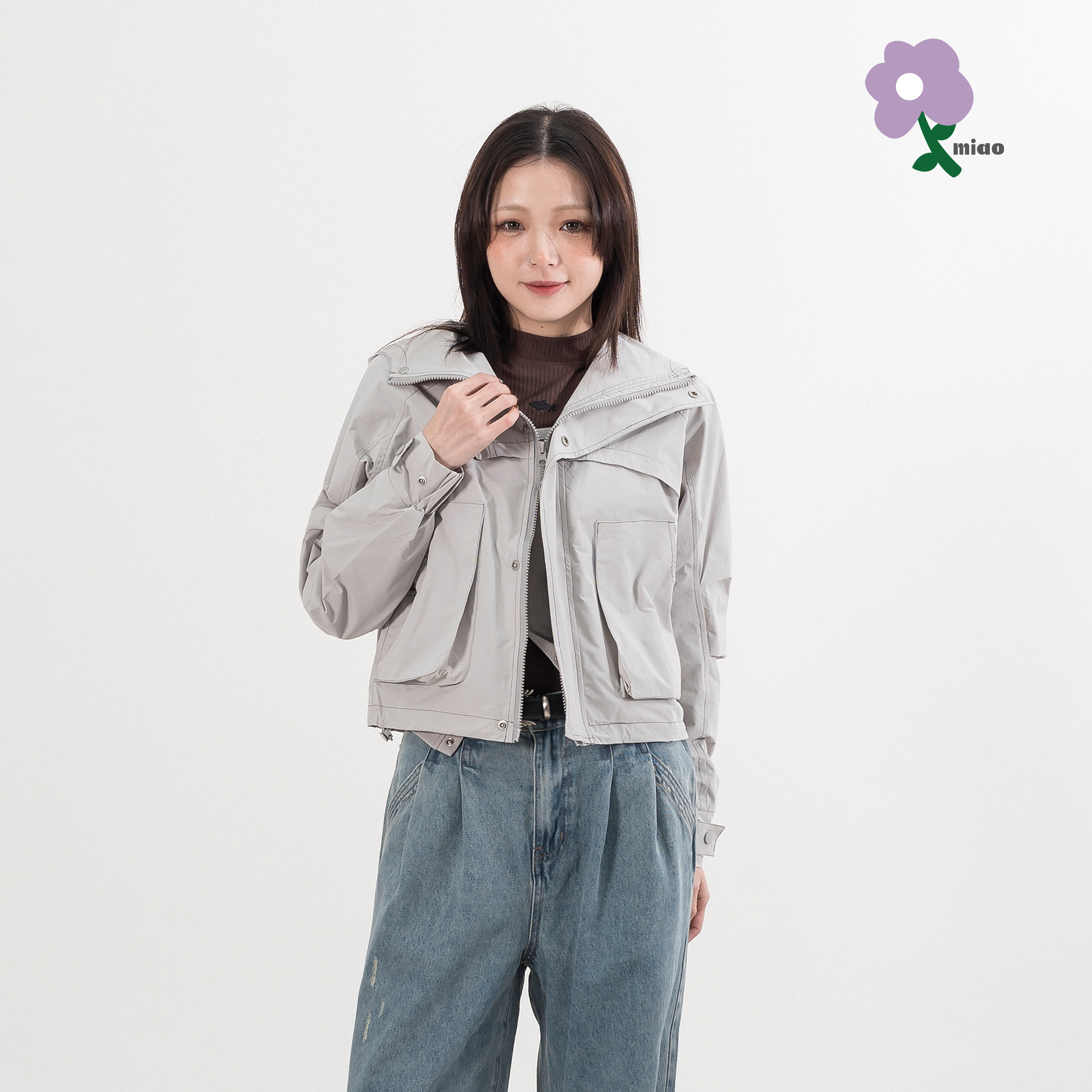 MIAO Cropped Multi Pockets Jacket 女裝 短版 多口袋連帽外套 [V06]