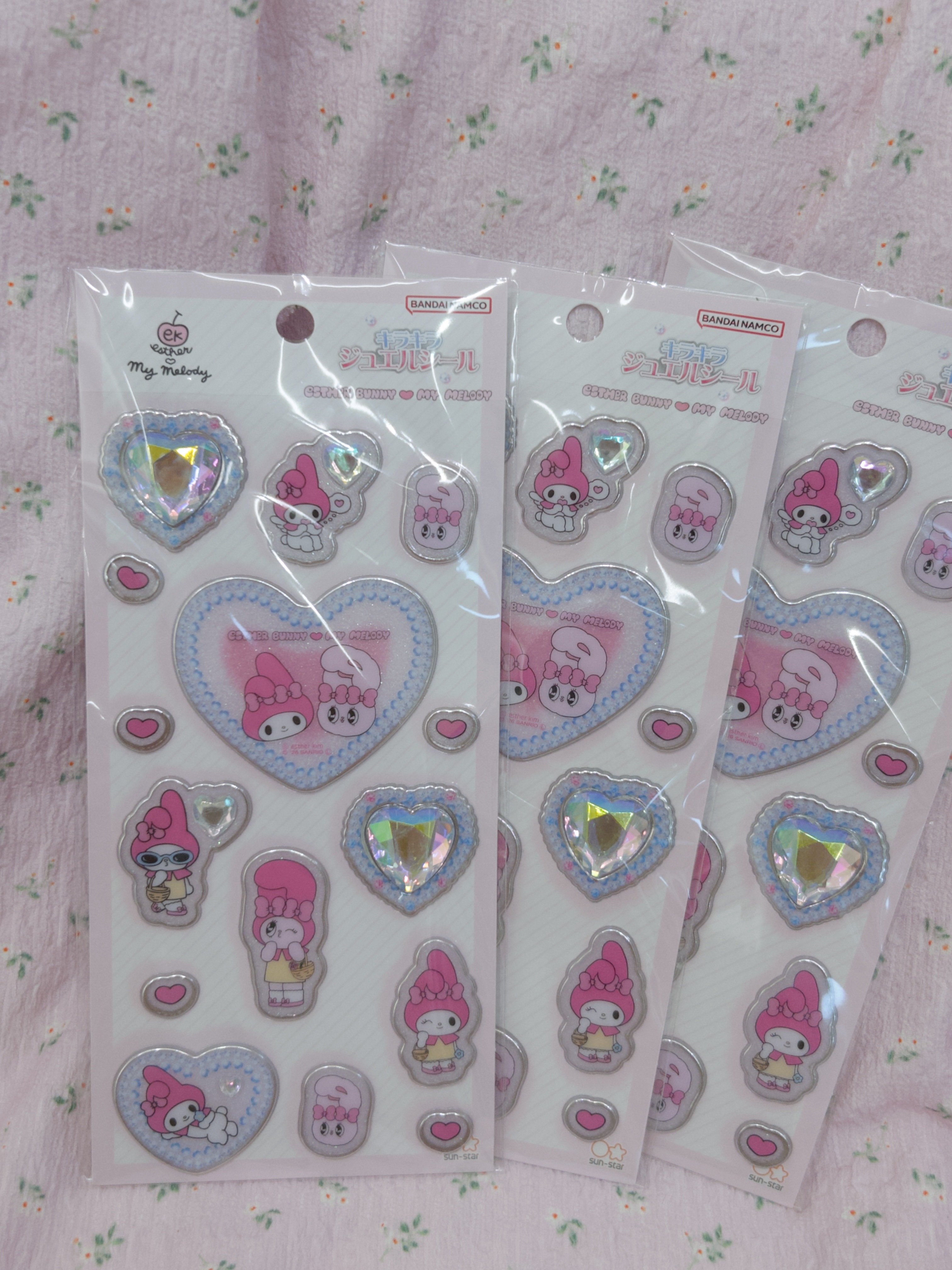 🌷ESTHER BUNNY & MELODY立體貼紙🐰💖