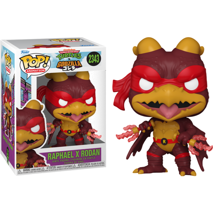 預購【Funko】POP Animation 忍者龜x哥吉拉：拉斐爾拉頓 9月發貨 strc