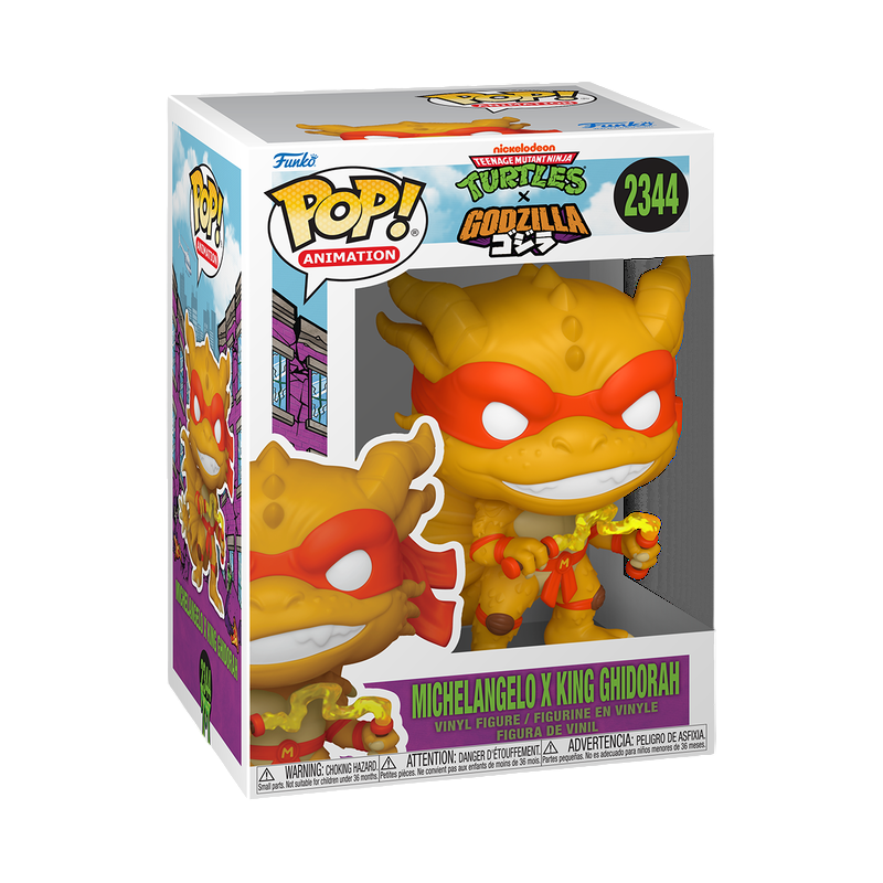 預購【Funko】POP Animation 忍者龜x哥吉拉：米開朗基羅王者基多拉 9月發貨 strc