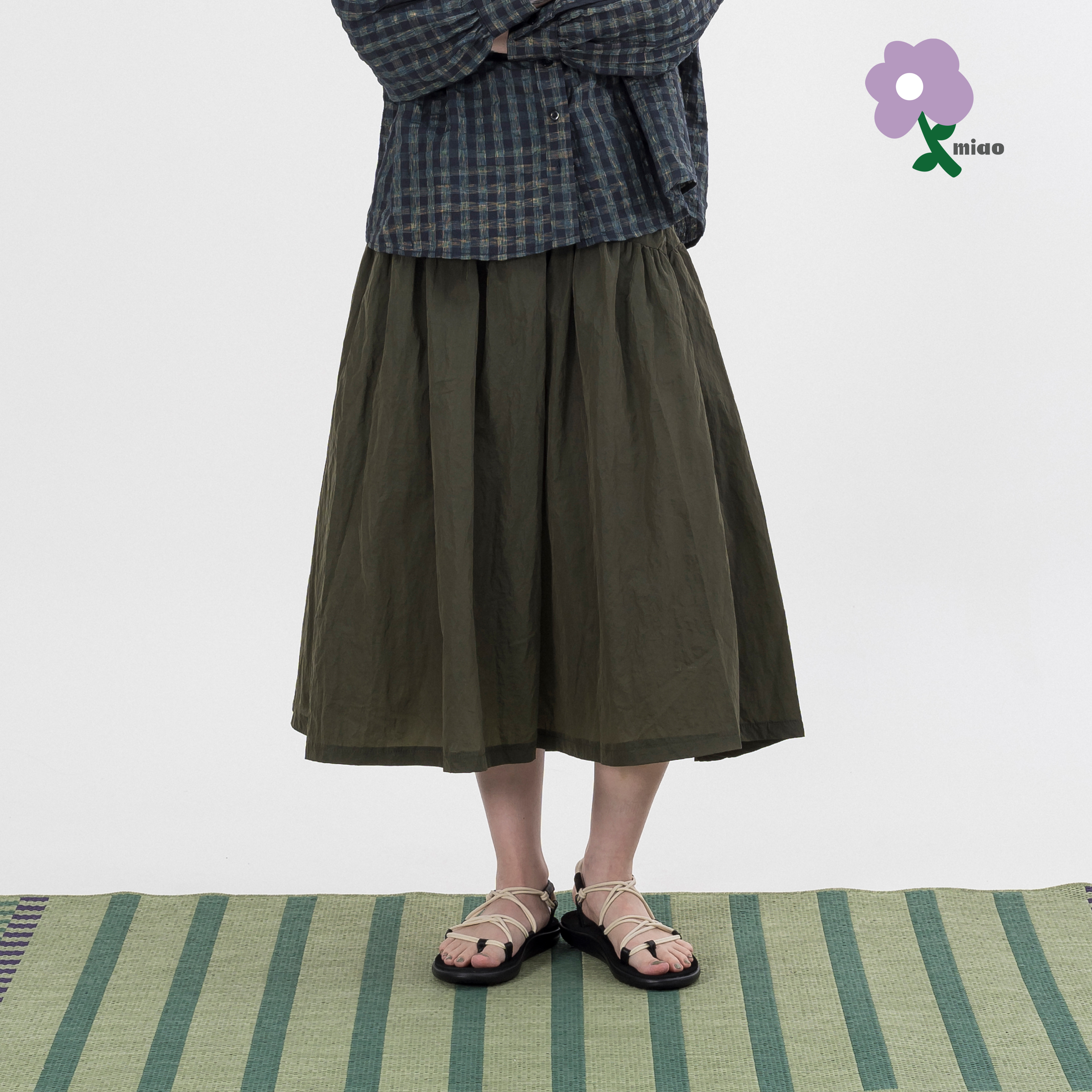 MIAO High Waist Tiered Skirt 女裝 高腰 分層長裙 [M-SK3]