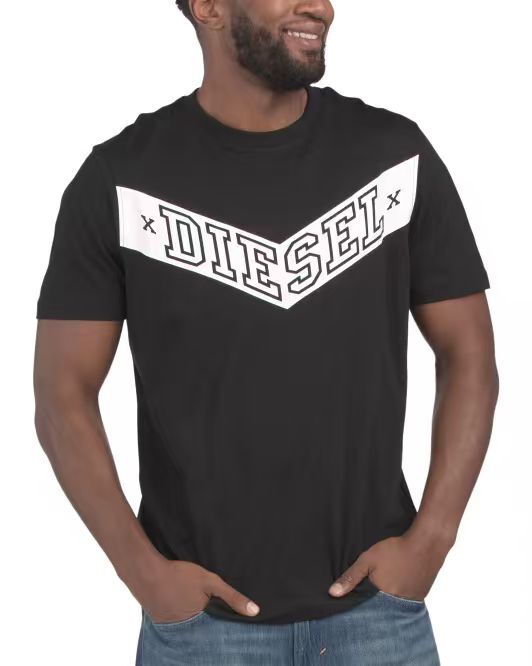 【預購】DIESEL H070741 T-Just Off 男裝短袖上衣 (黑色)