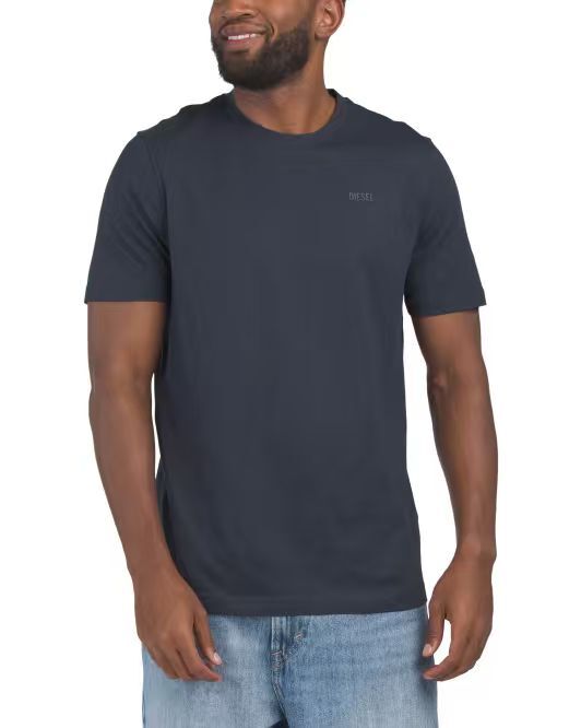 【預購】DIESEL H070742  男裝小logo短袖上衣 (深藍色)