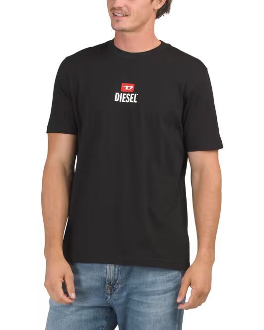 【預購】DIESEL H070743 T-Just Small New D-Logo 男裝短袖上衣 (黑色)