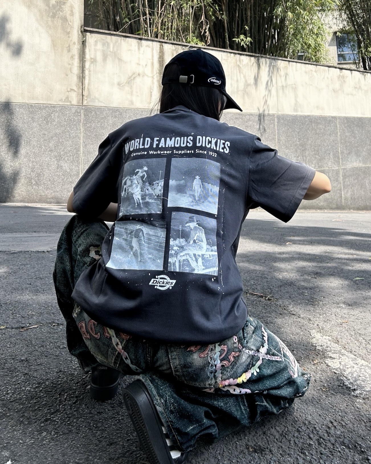 Dickies 240g 雙紗純棉 多巴胺 美式純色 漫畫四宮格印花 男女同款